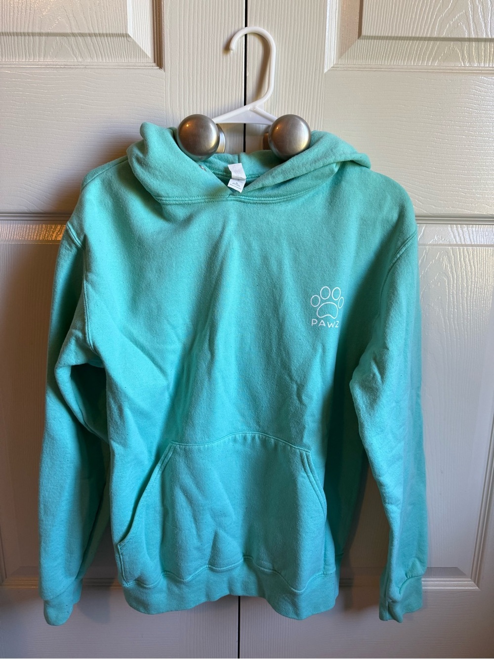 PAWZ Mint Green Pullover Hoodie *NO HOODIE STRING* with Paw Logo